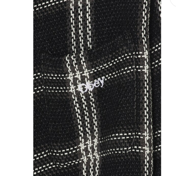 💥B2G1 FREE OBEY Wes Woven Shirt in Black Multi, Retail $115, SIZE S & M - Picture 5 of 13